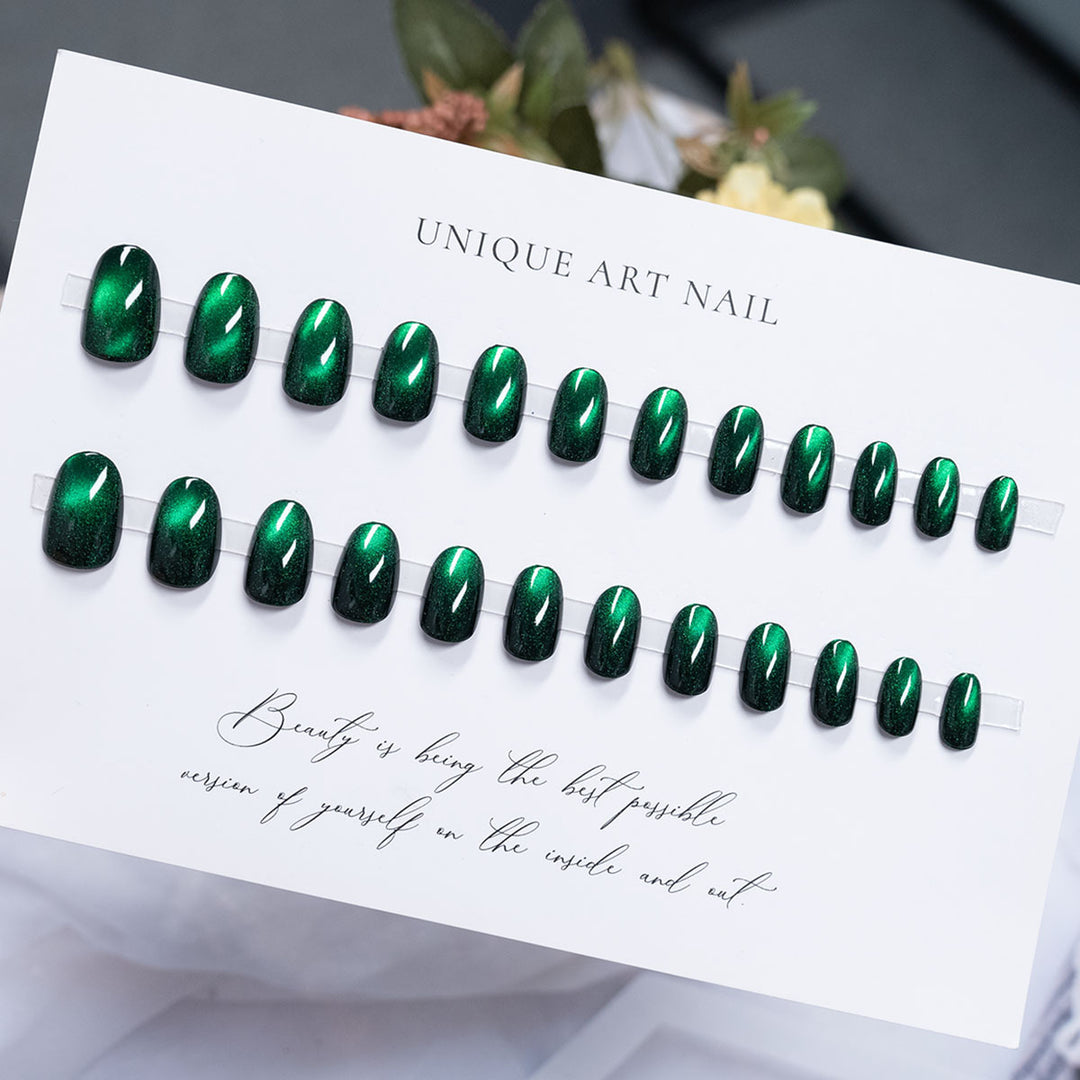 Glossy Long-Lasting Press-On Nail Set