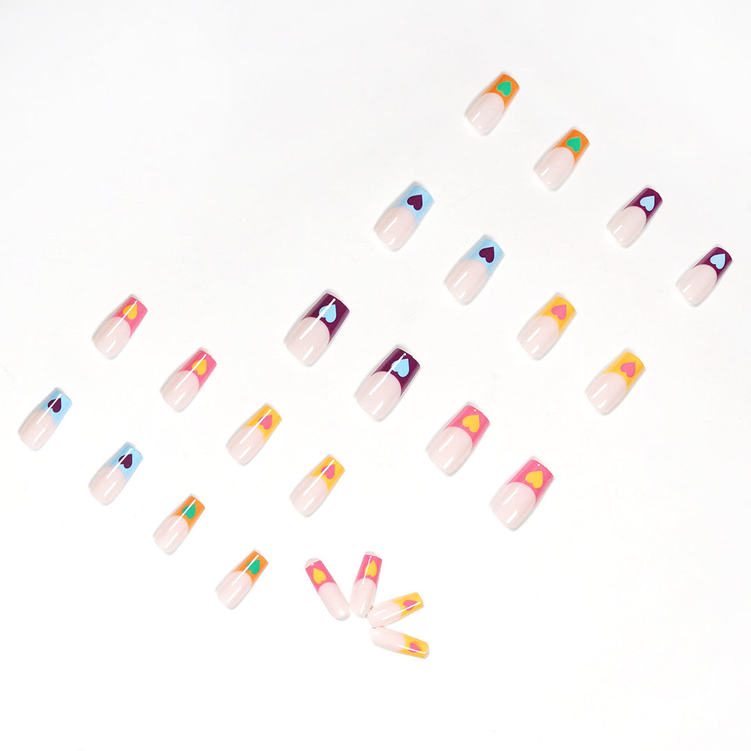 Artful Nail Art with Colorful Heart Designs Kalsten