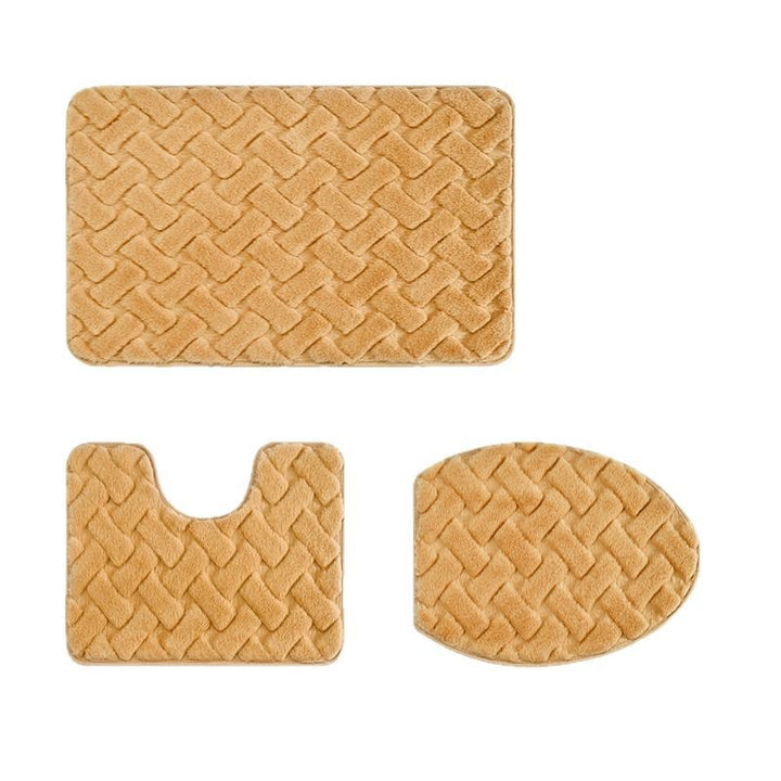 Woven Design Bathroom Rug Set Kalsten