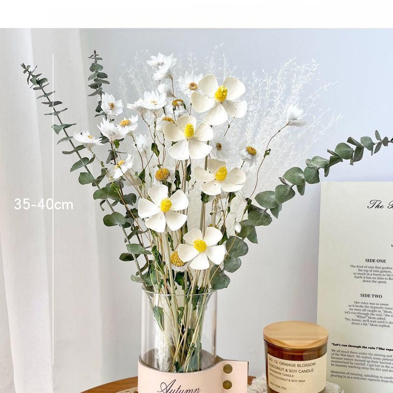 Dried Flower Bouquet Arrangement with Decorative Elements