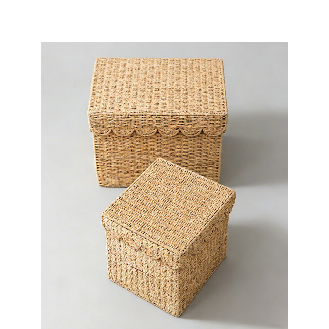 Storage basket with lid Kalsten