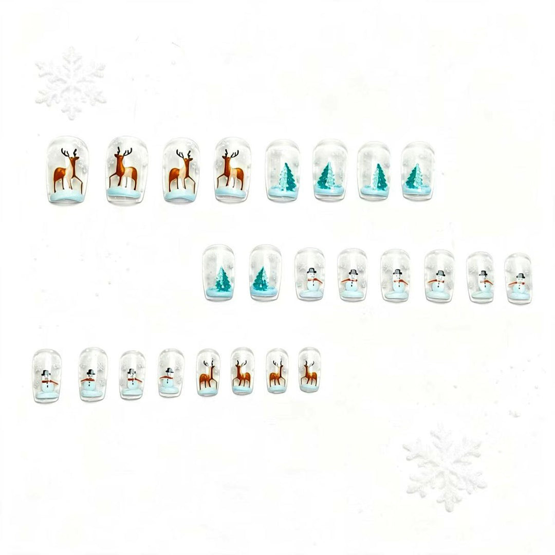 Artificial nails with festive winter design Kalsten