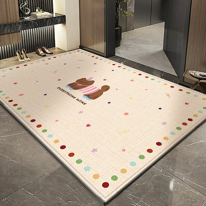 Children's Playful Circus-Themed Area Rug