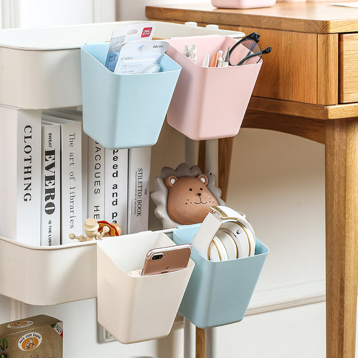 Multifunctional narrow organizer cup made of plastic for desk and bathroom