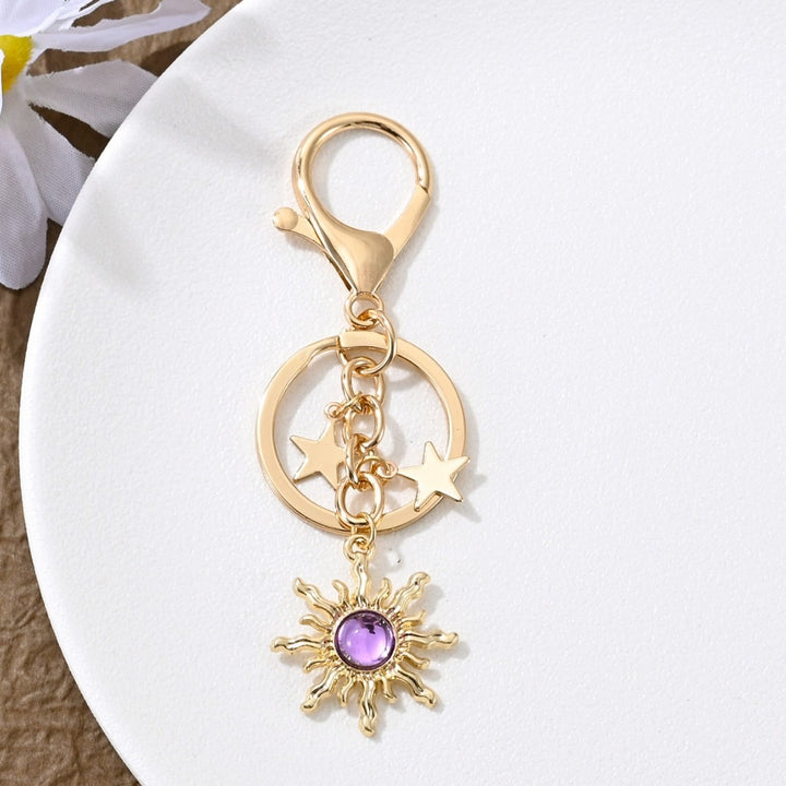 Keychain with Sparkling Sun Motif Kalsten