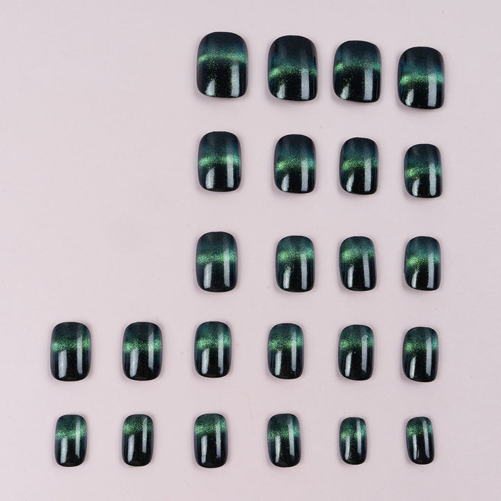 Press-On Nail Art Set with Glossy Gradient Design