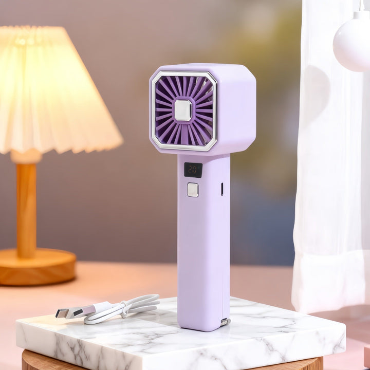 Women Portable Hand Fan with Digital Display Kalsten