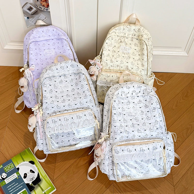 Cute Cartoon-Themed Transparent Backpack Kalsten