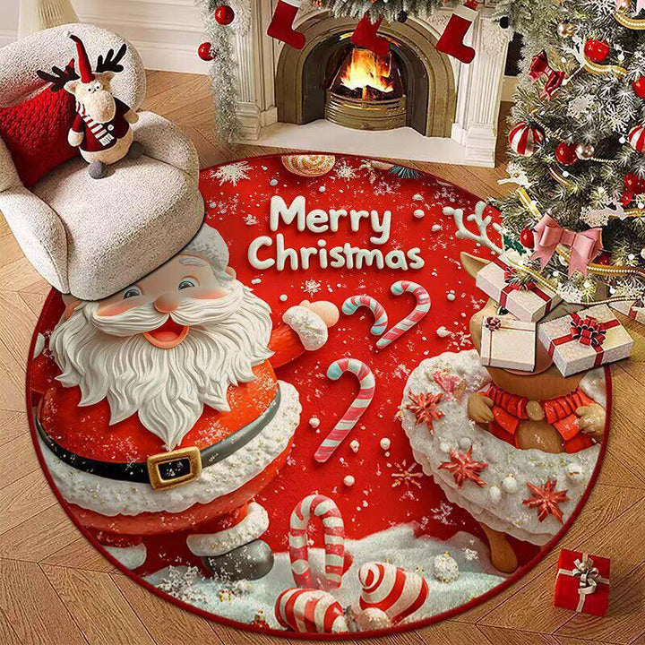 Holiday-Themed Round Area Rug Kalsten