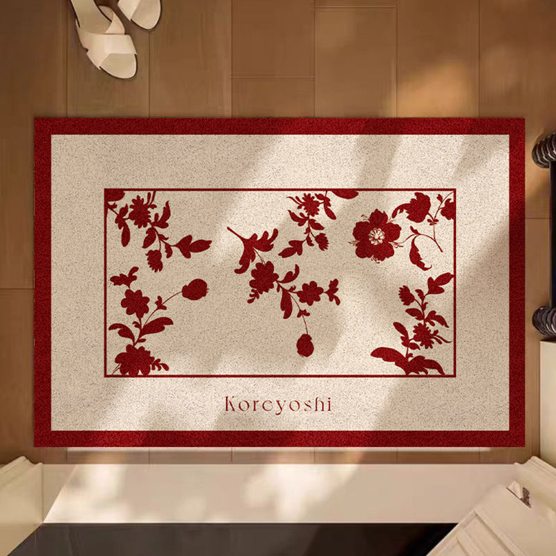 Elegant Floral Patterned Welcome Mat
