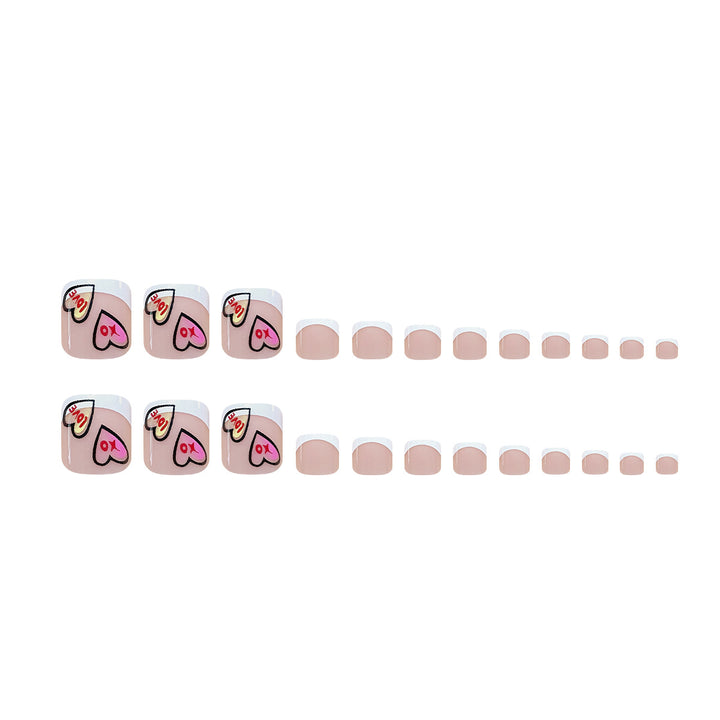 Artful nail art with heart motifs Kalsten