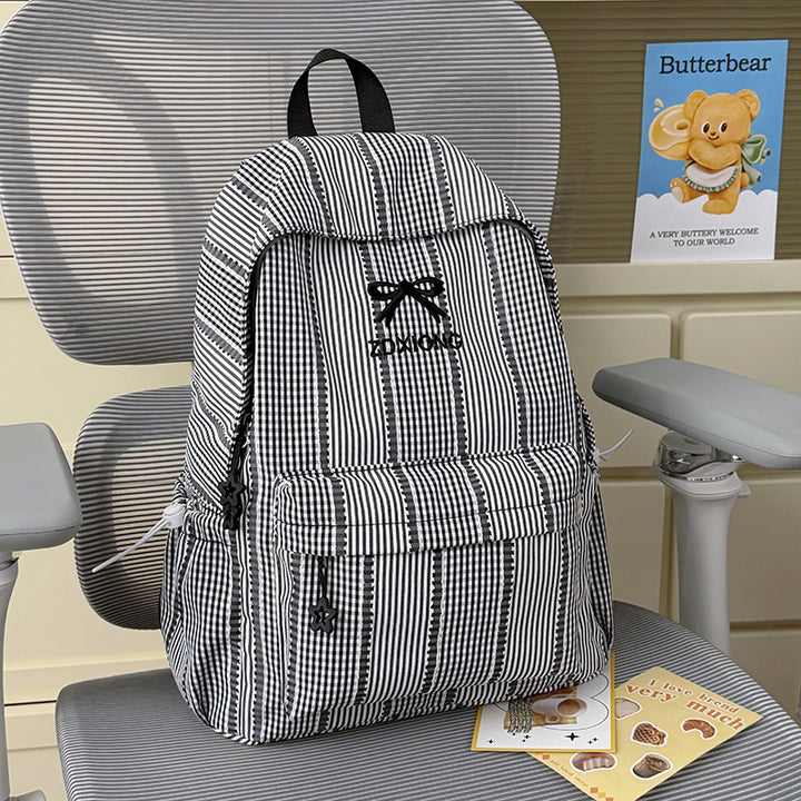 Adorable Striped Graphic Backpack Kalsten