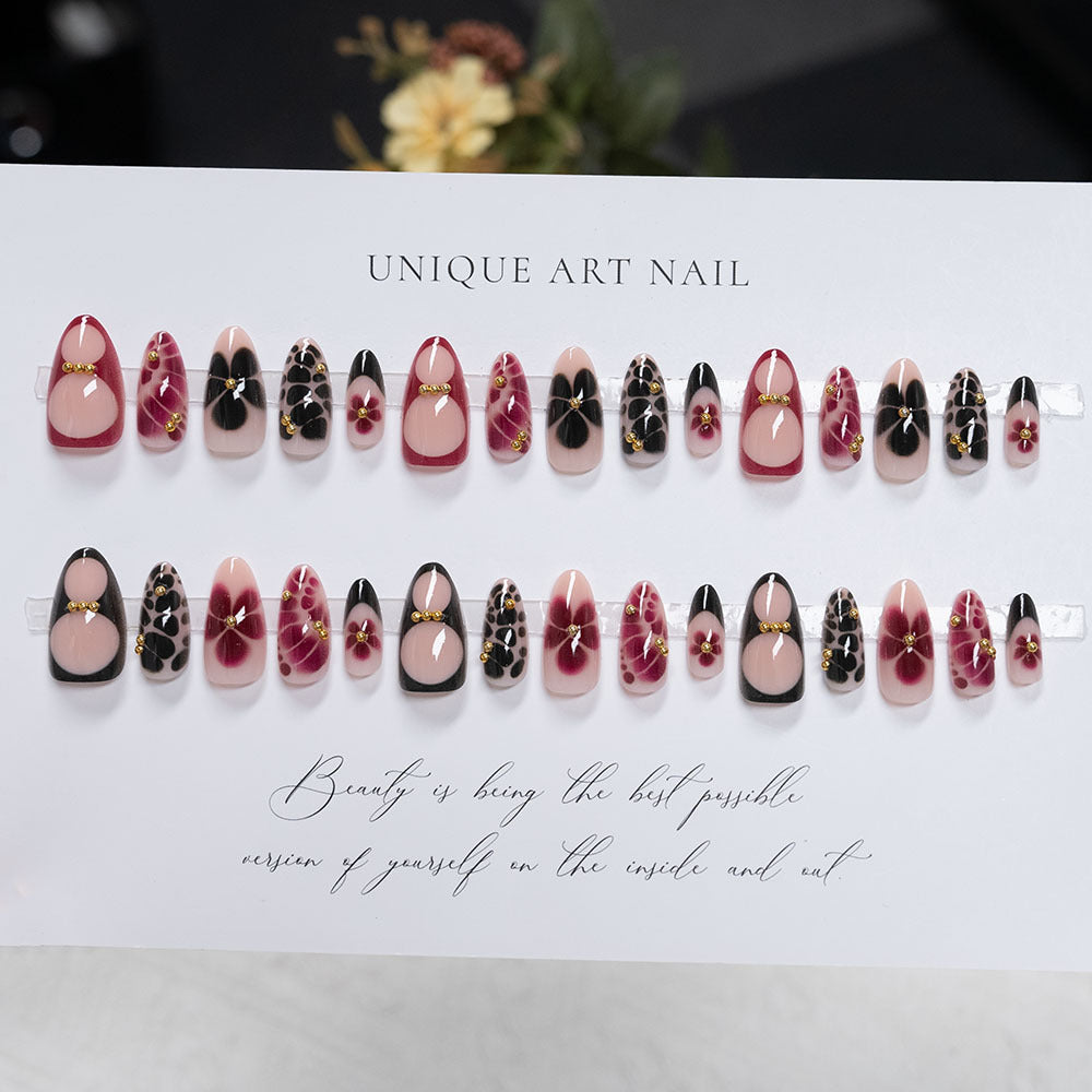 Artistic Stiletto Press-On Nail Art