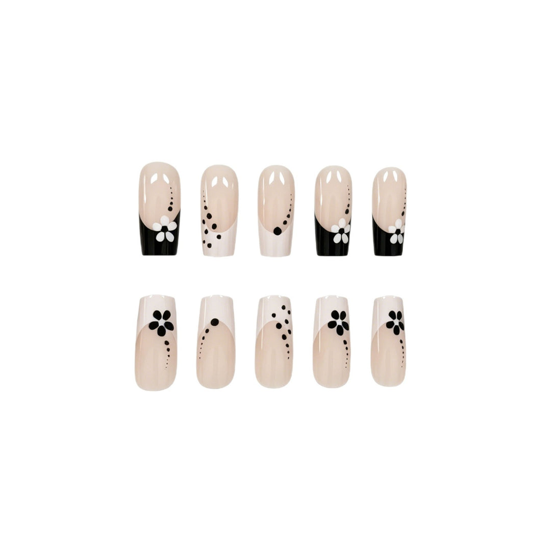 Decorative Floral Acrylic Press-On Nail Art Kalsten