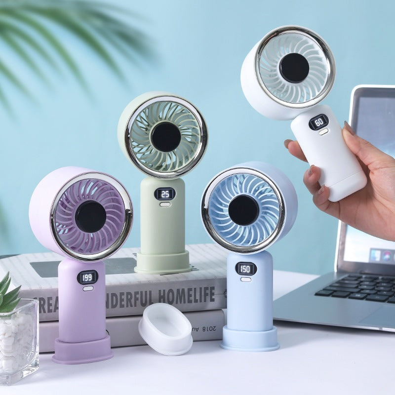 Unisex Portable Hand Fan with Digital Display Kalsten