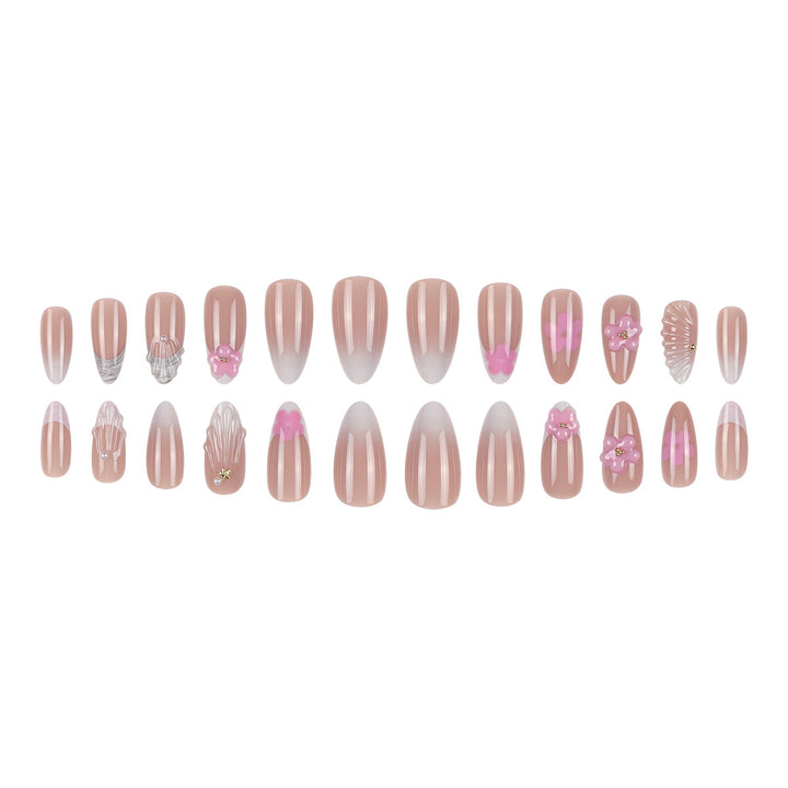 Floral-Designed Press-On Nails Kalsten