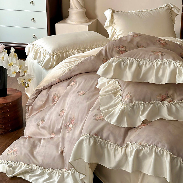 Cotton satin bedding set