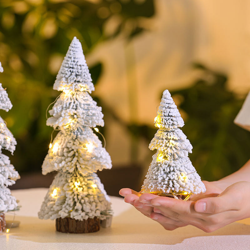 Illuminated Mini Frosted Christmas Tree Decoration Kalsten