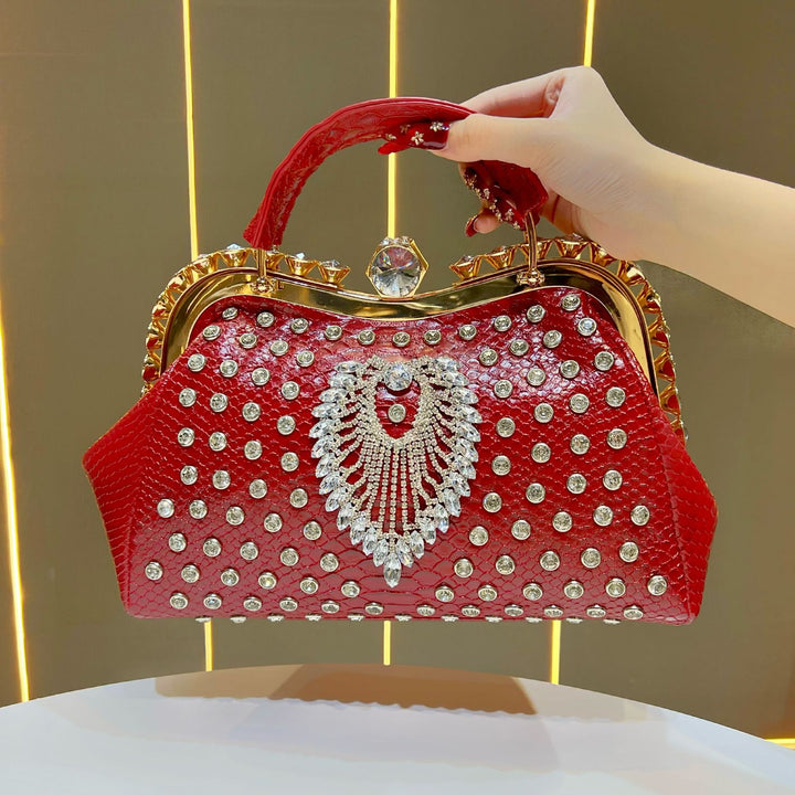 Luxurious Crystal-Embellished Evening Handbag
