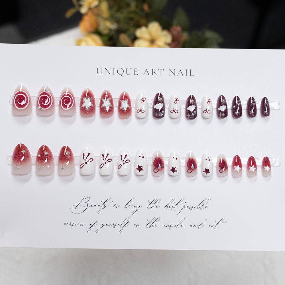 Decorative Press-On Nail Art Set