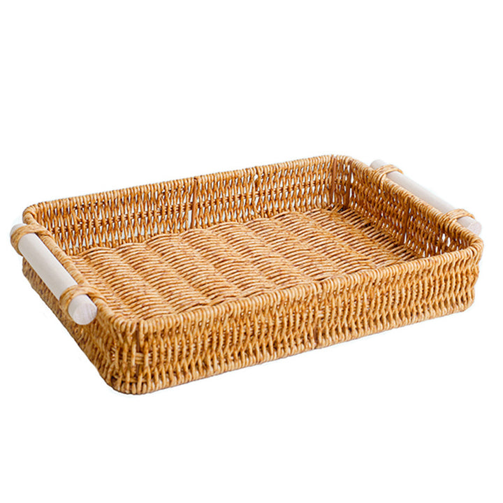 Rustic Woven Food Serving Tray Kalsten