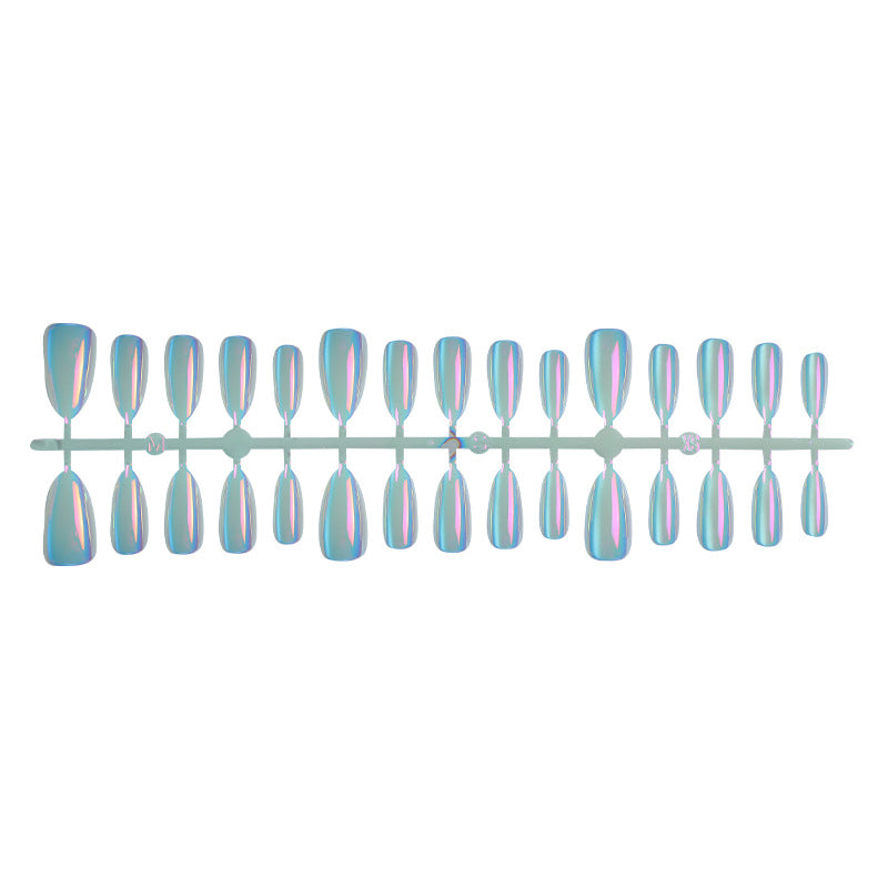 Elegant Press-On Nail Art Set with Iridescent Finish Kalsten