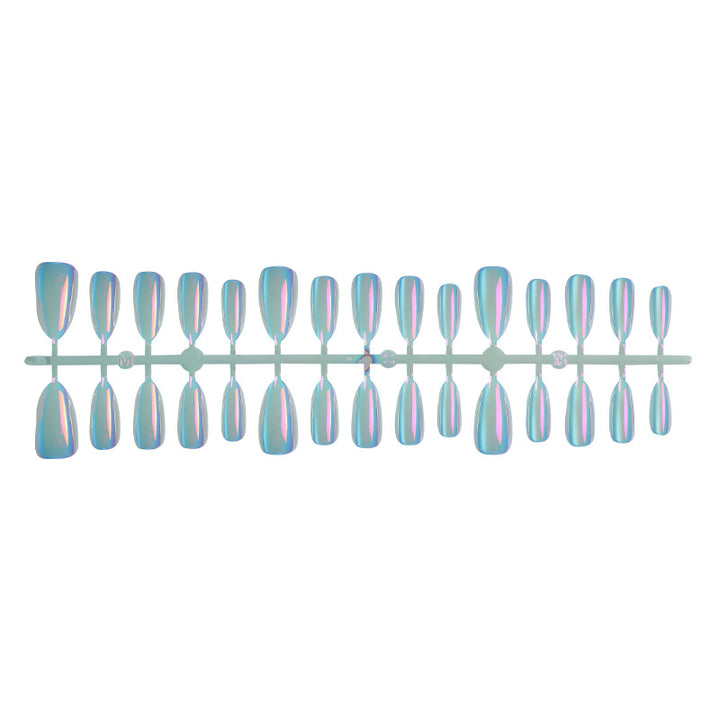 Elegant Press-On Nail Art Set with Iridescent Finish Kalsten