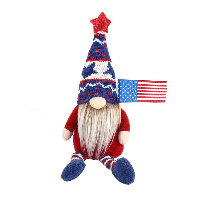 Decorative Patriotic Gnome Figurine Kalsten