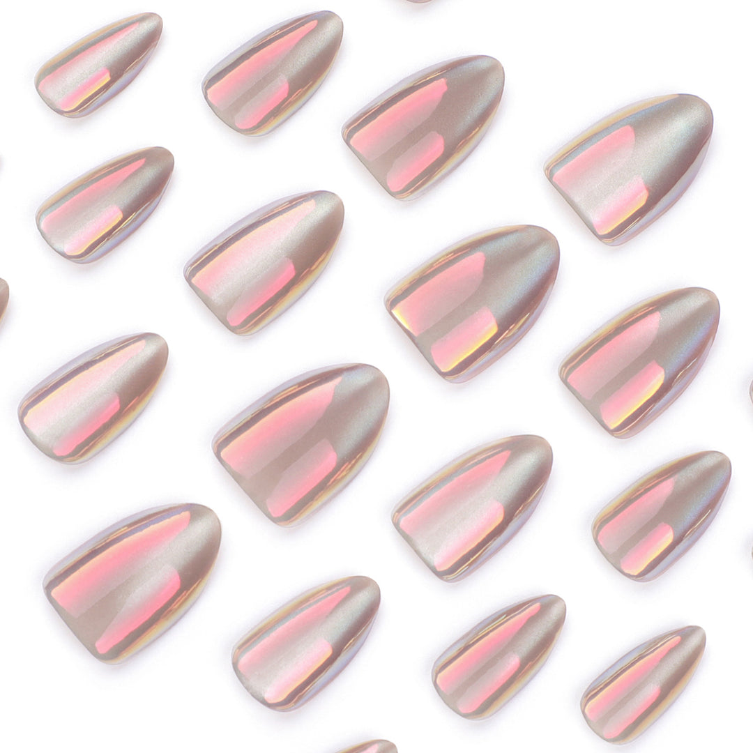 Elegant Artistic Stiletto Nails with Shimmering Gradient Kalsten