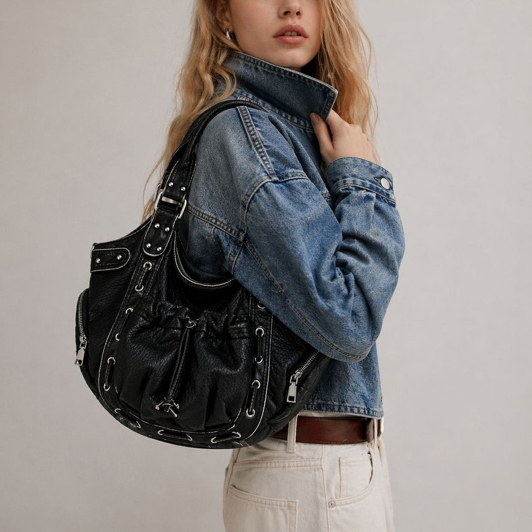 Casual Multi-Pocket Hobo Bag