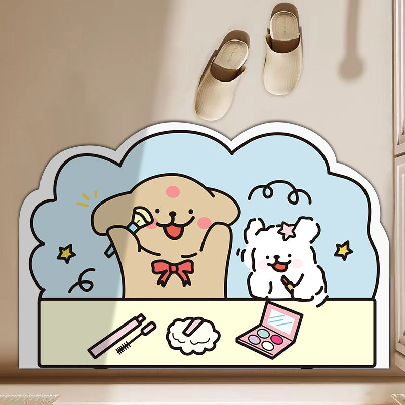 Cartoon-Themed Bathroom Mat