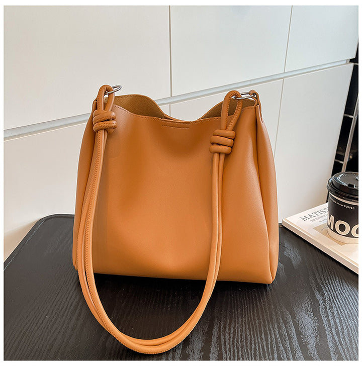 Minimalist Faux Leather Hobo Bag Kalsten
