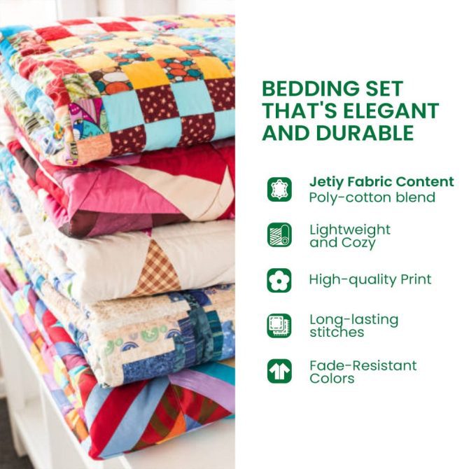 Quilted Tree Of Life Comforter Set With Embroidered Jacquard Cover And Matching Shams