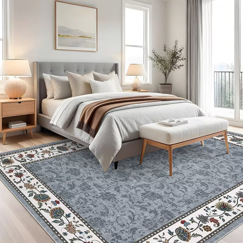 Vintage Floral Pattern Area Rug Kalsten