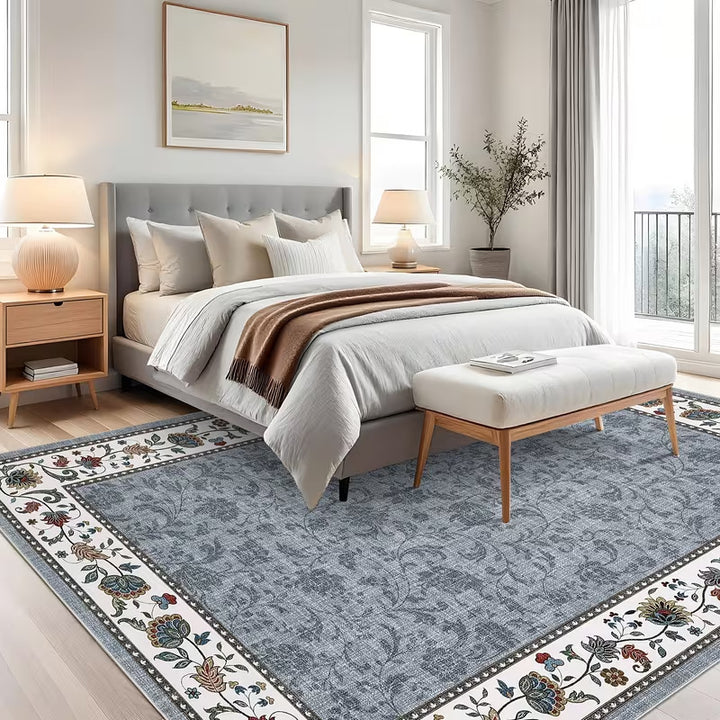 Vintage Floral Pattern Area Rug Kalsten