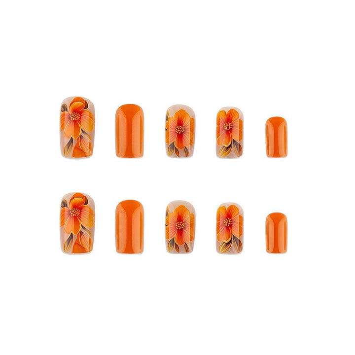Artificial nails with floral 3D design Kalsten
