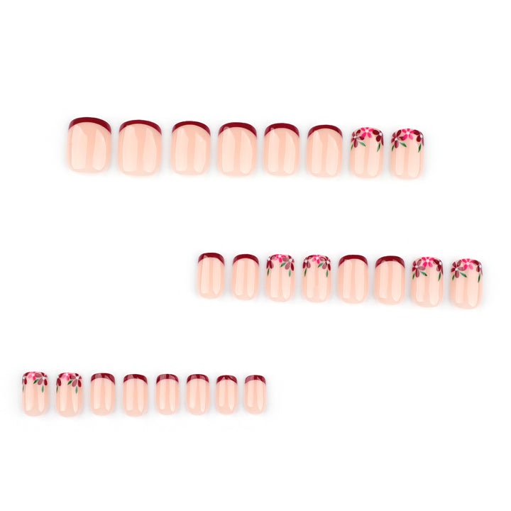 Artful nail design with flower and gradient effects Kalsten