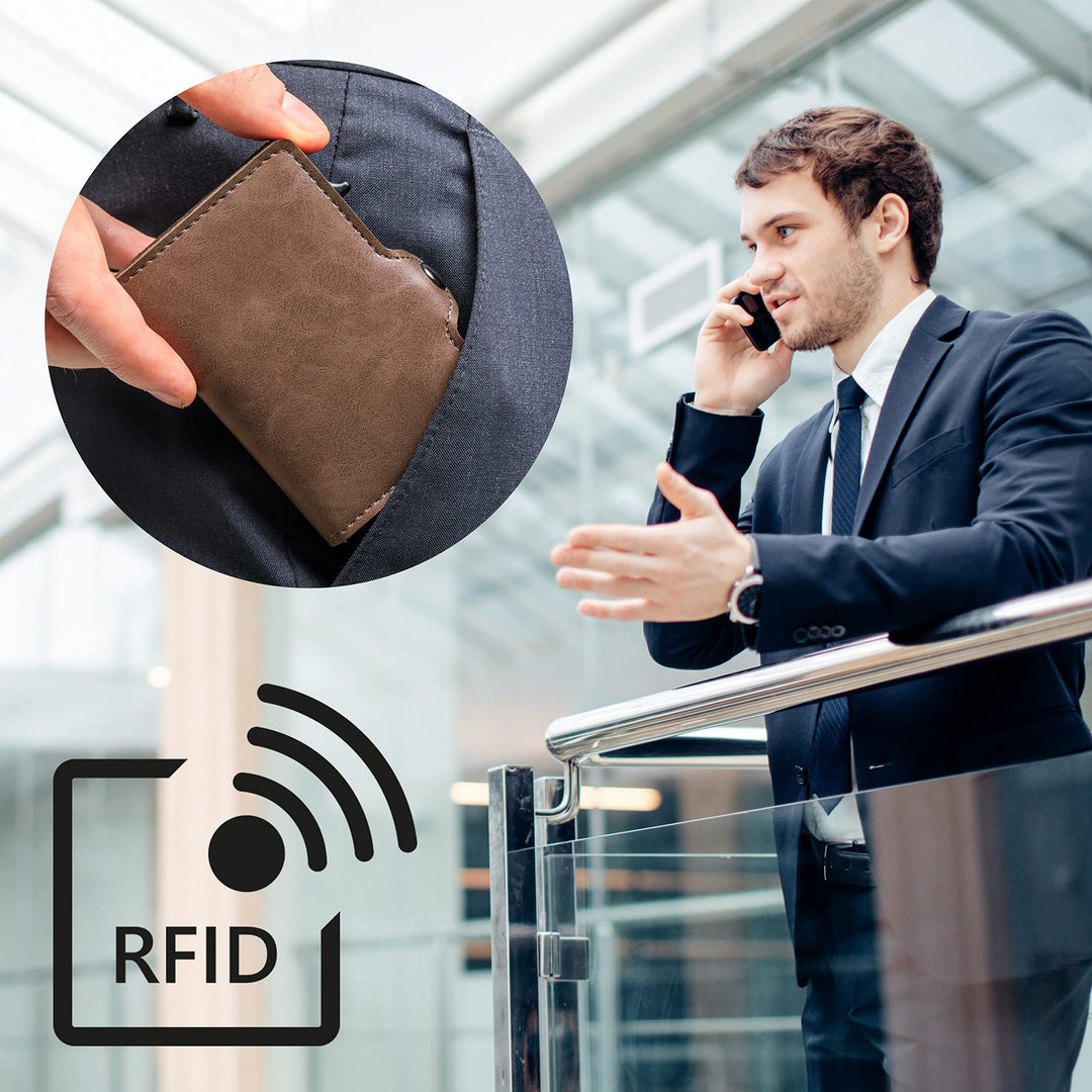 RFID-Blocking Multi-Functional Leather Wallet Kalsten
