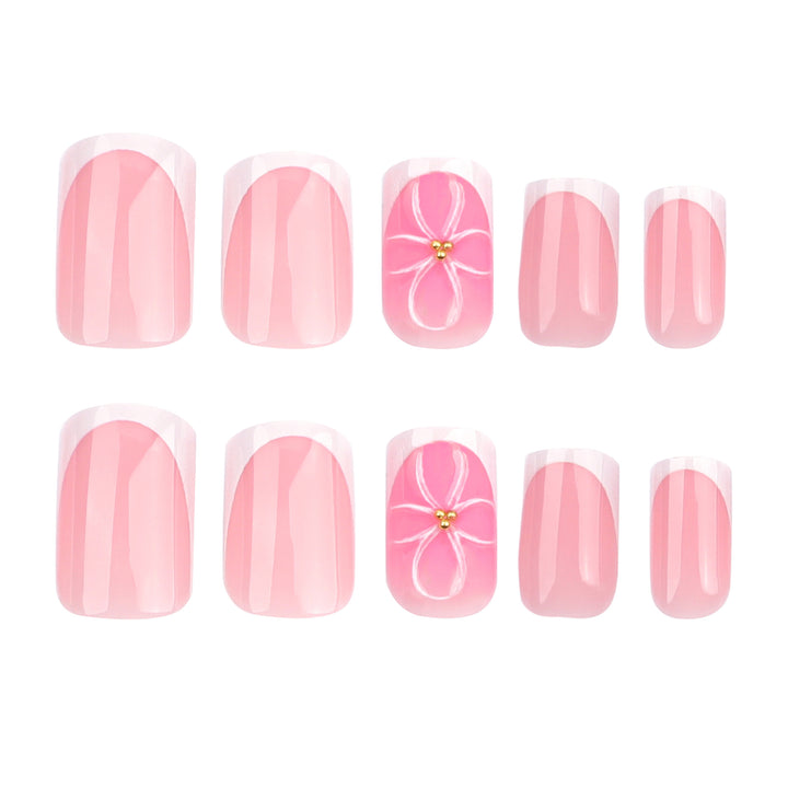 Artistic nail art with delicate flowers and elegant French lace Kalsten