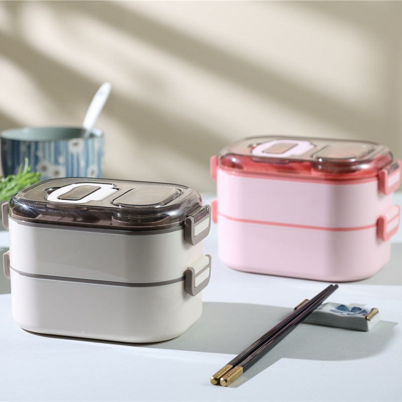 Multi-Compartment Food Storage Container with Secure Locking Lid