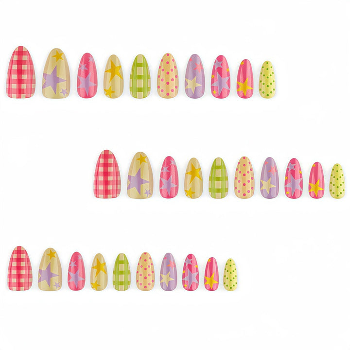 Artificial nails with colorful pattern Kalsten