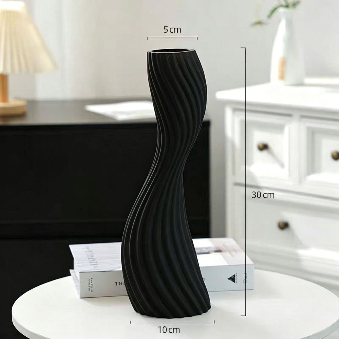 Elegant Twisted Ceramic Vase