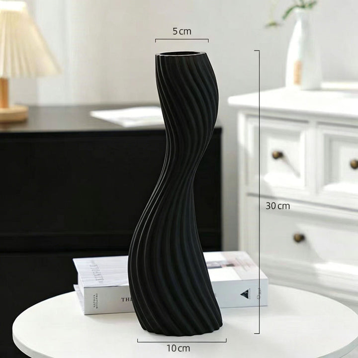 Elegant Twisted Ceramic Vase
