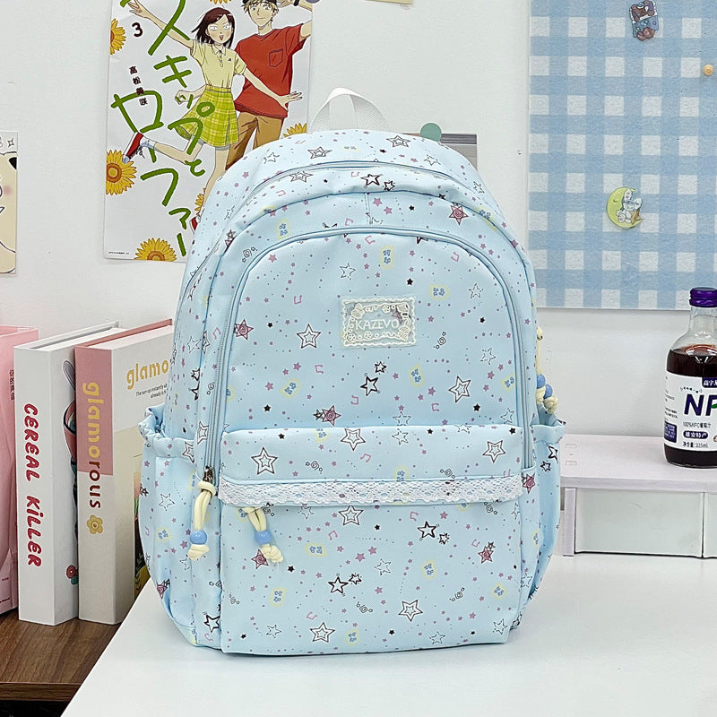 Playful Star-Printed School Backpack Kalsten