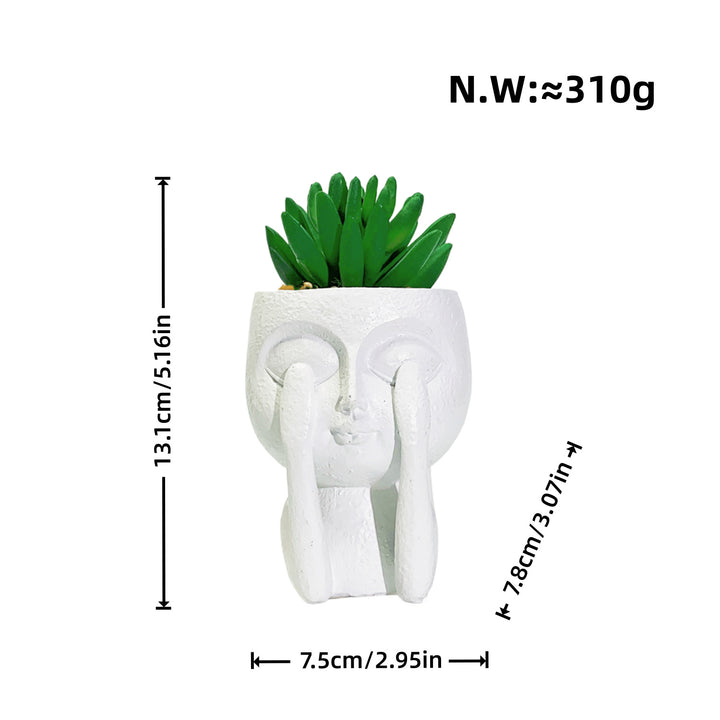 Plant pot with face motif Kalsten