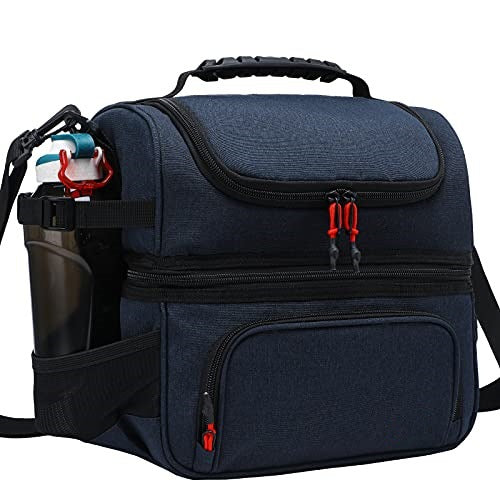 Insulated Lunch Bag with Multiple Compartments and Bottle Holder Kalsten