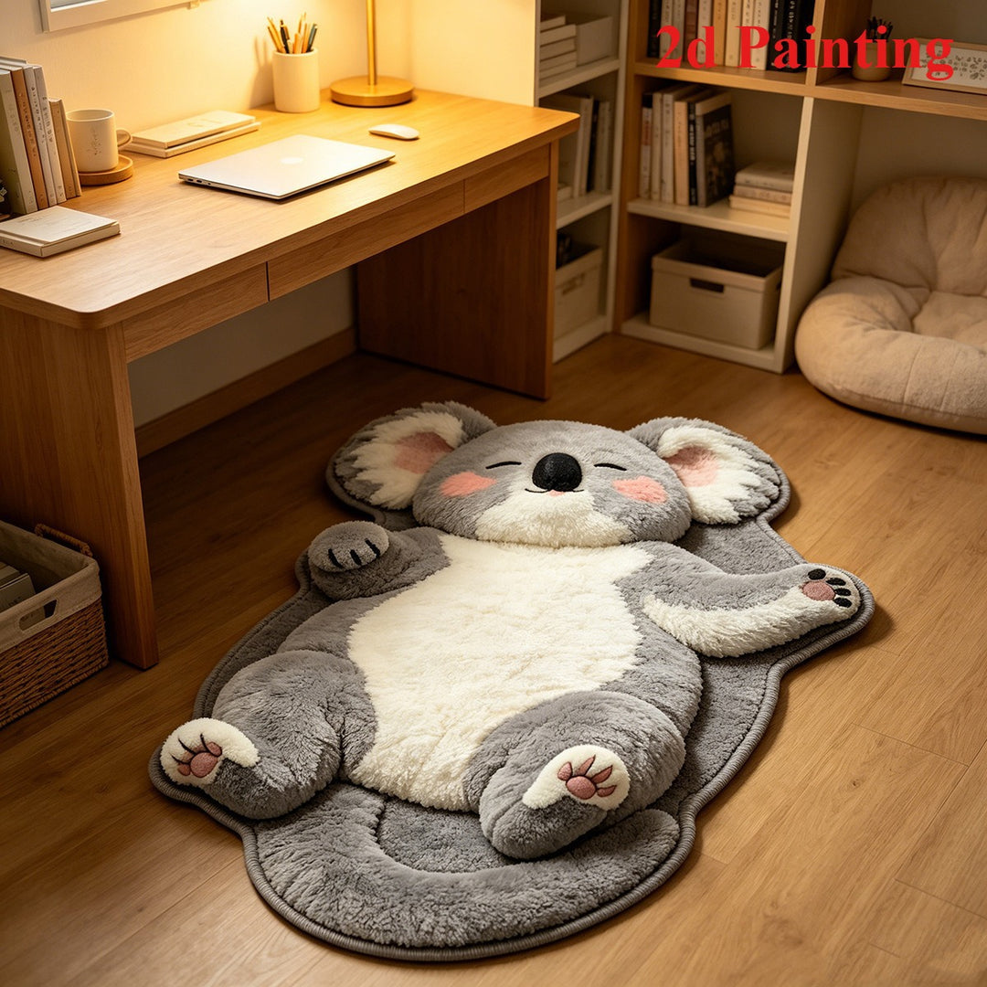 Cute Cartoon Dog Shaped Area Rug