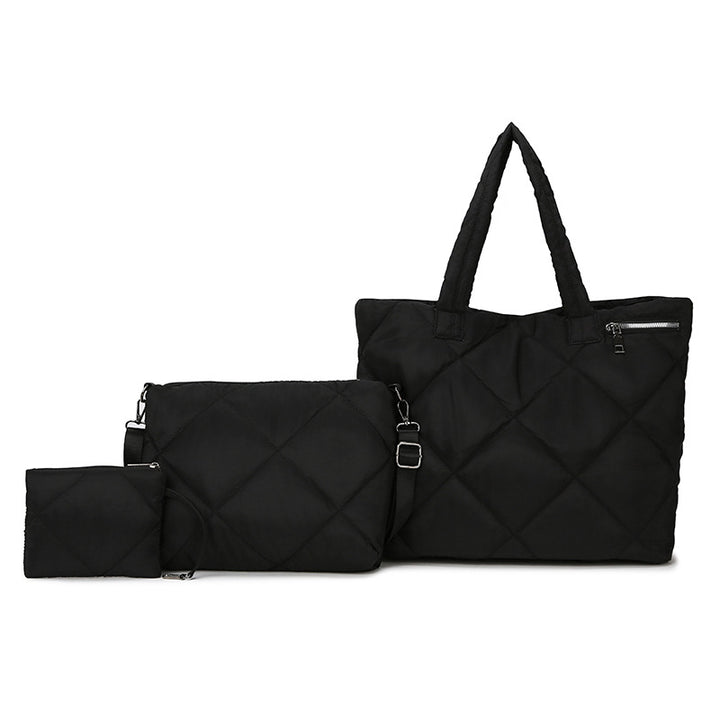 Quilted Camo Pattern Tote Bag Set