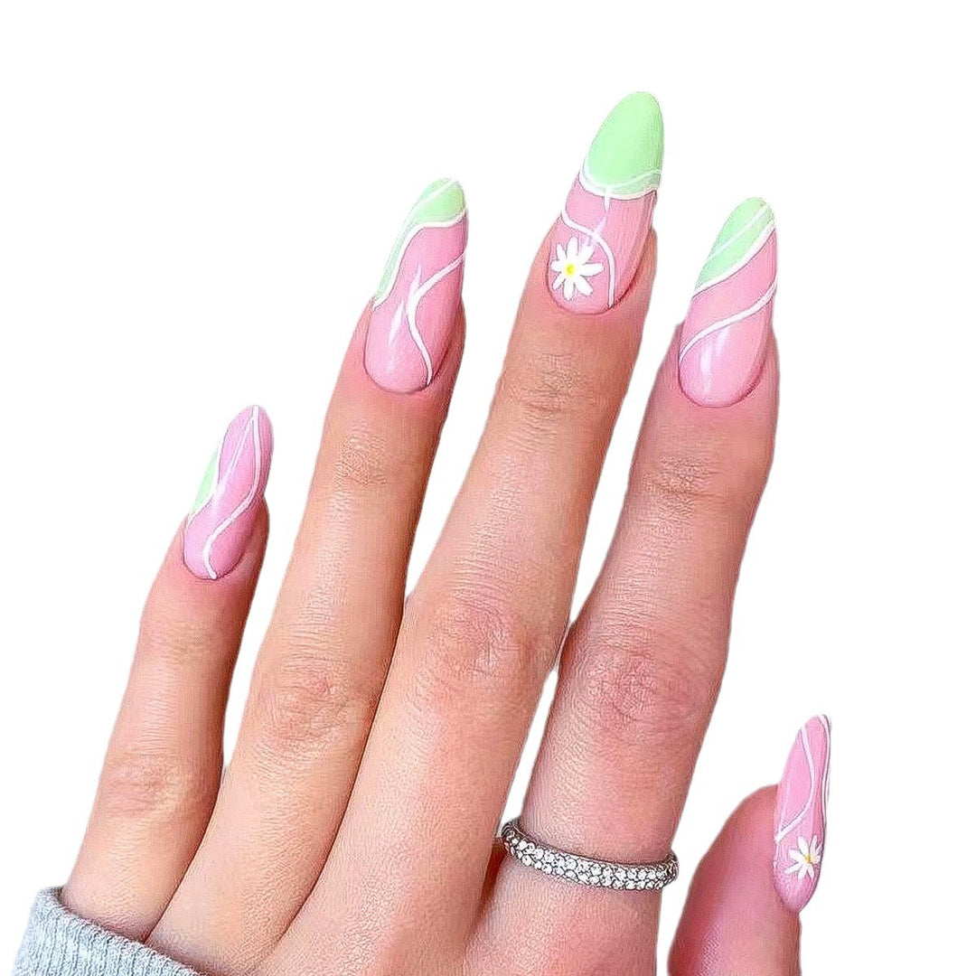 Artistic Stiletto Nail Art Design