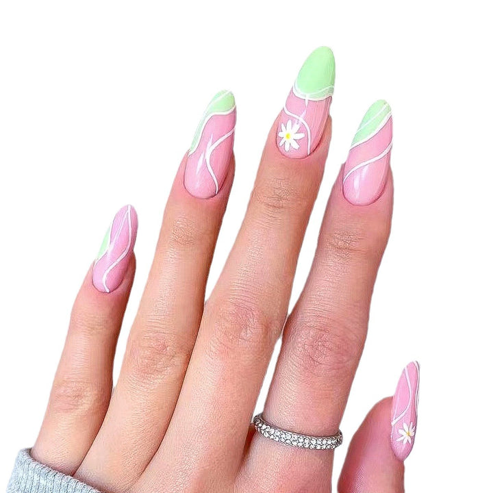 Artistic Stiletto Nail Art Design